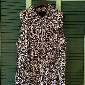 70s style Leopard stretchy jumpsuit